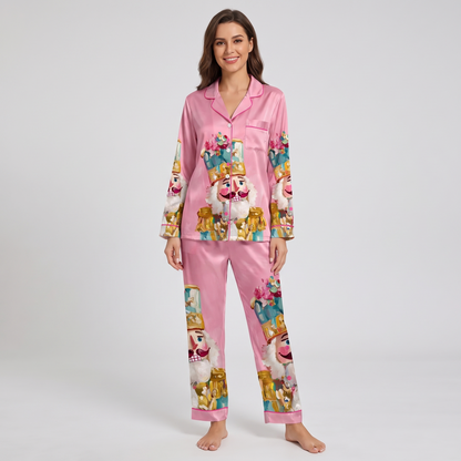 Big Pink Nutcracker Women's Pajama Set - long sleeve and pants