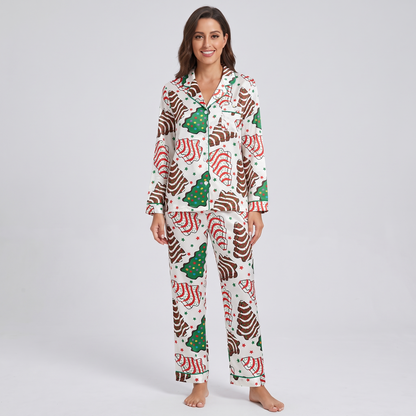 Farm Fresh Tree Cakes Women's Pajama Set - long sleeve and pants