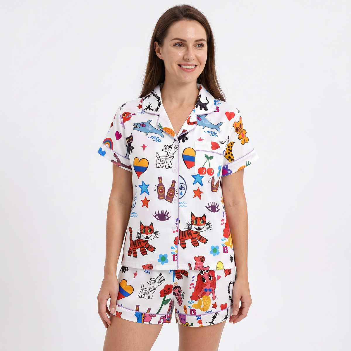 Bonito Days Women's Pajama Set - short sleeve and shorts