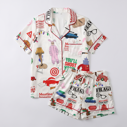 Meatloaf Smeatloaf Inspired Women's Pajama Set - flat lay