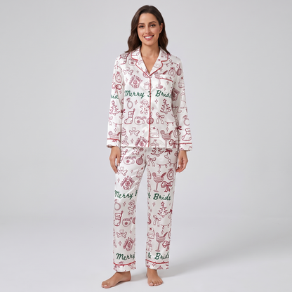 Merry & Bride Women's Pajama Set - long sleeve and pants