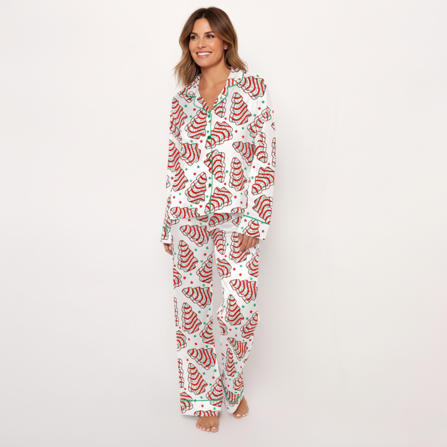 Christmas Tree Cake Inspired Women's Pajama Set