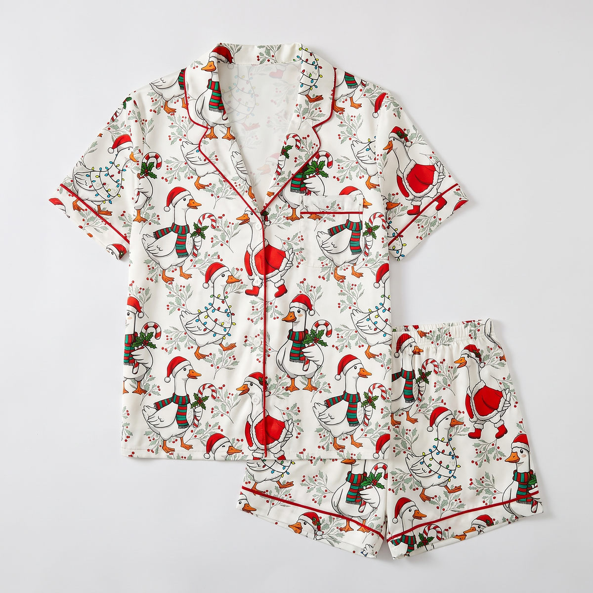 Honk If You're Merry Women's Pajama Set - flat lay