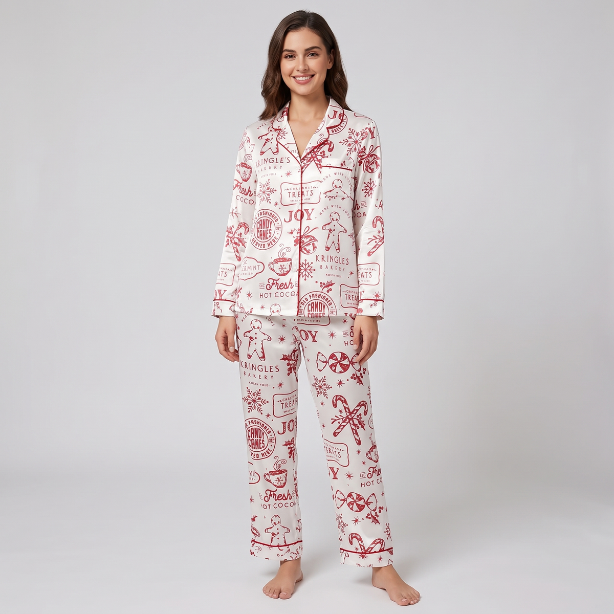 North Pole Bakery Women's Pajama Set - long sleeve and pants