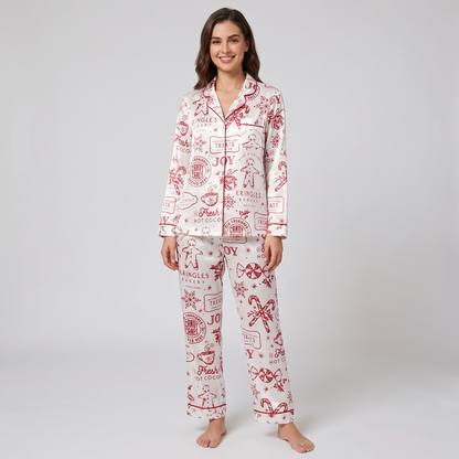 North Pole Bakery Women's Pajama Set - long sleeve and pants