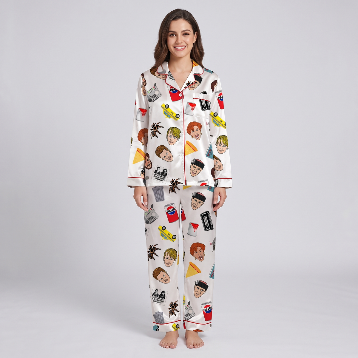 Wet Bandits Inspired Women's Pajama Set - long sleeve and pants