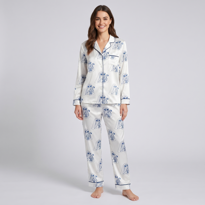 Bridal Veil Cats Women's Pajama Set - long sleeve and pants