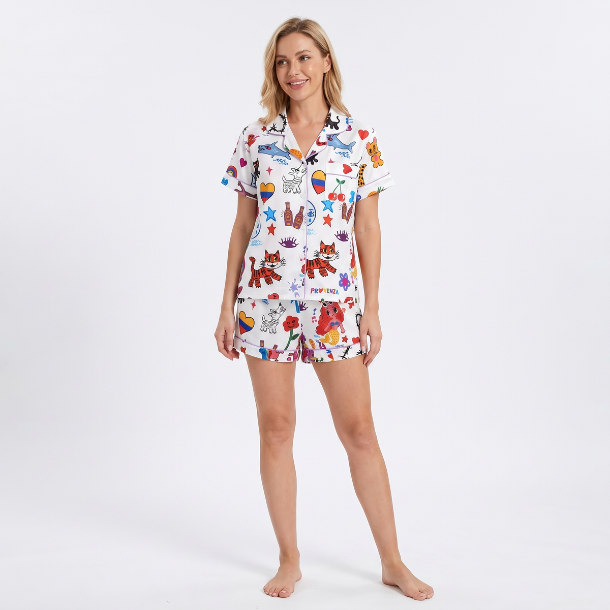Bonito Days Women's Pajama Set - short sleeve and shorts