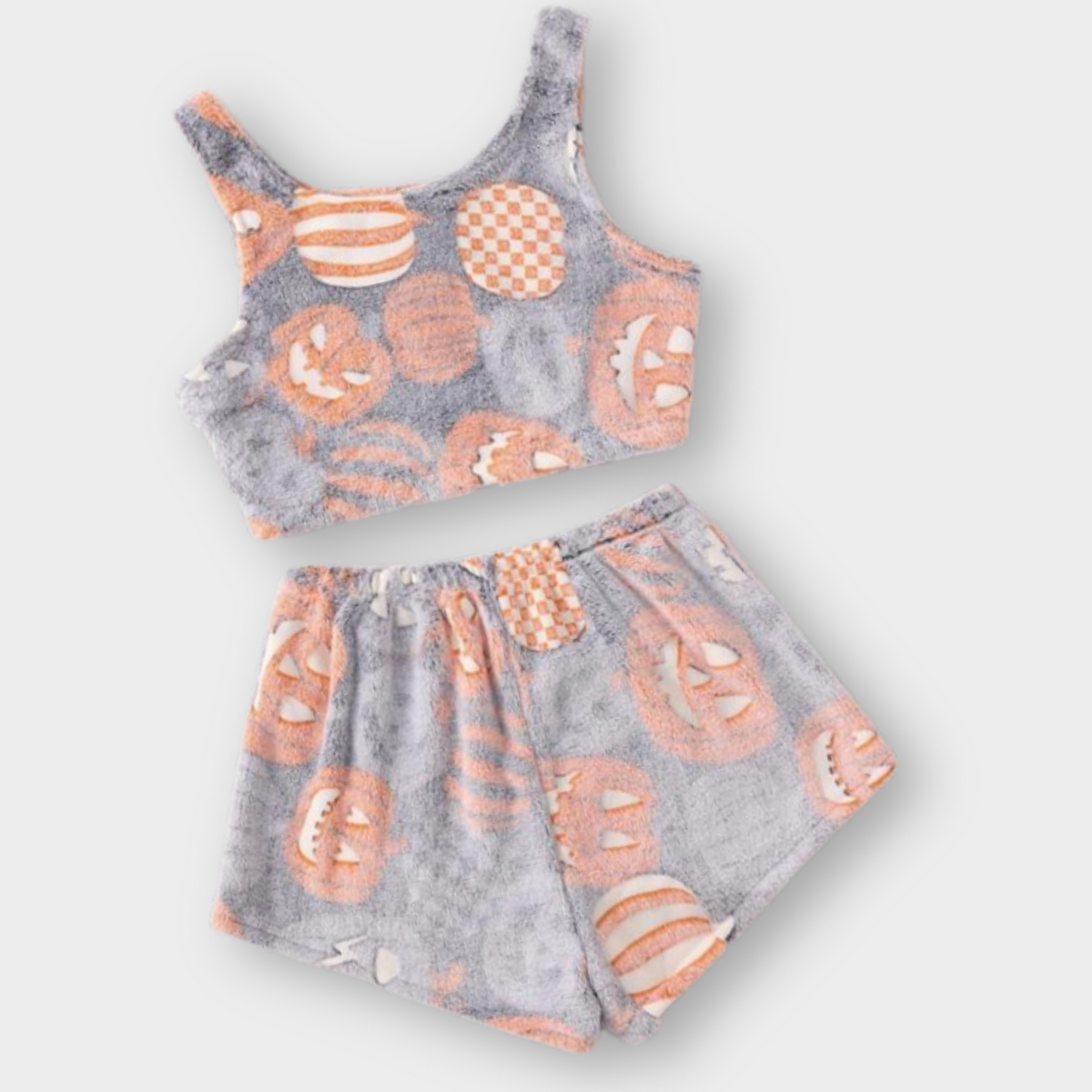 Glow In The Dark Fuzzy Halloween Lounge Set
