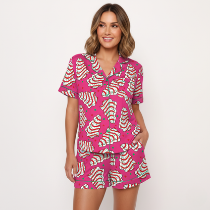 Christmas Tree Cake Inspired Women's Pajama Set