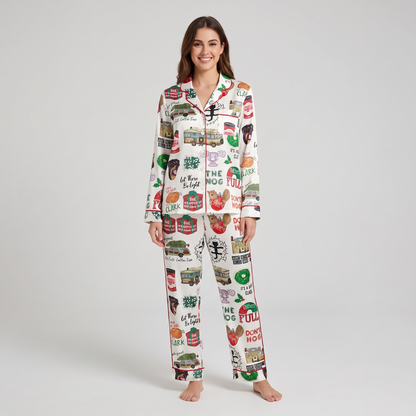 Griswold Family Christmas Inspired Women's Pajama Set - long sleeve and pants