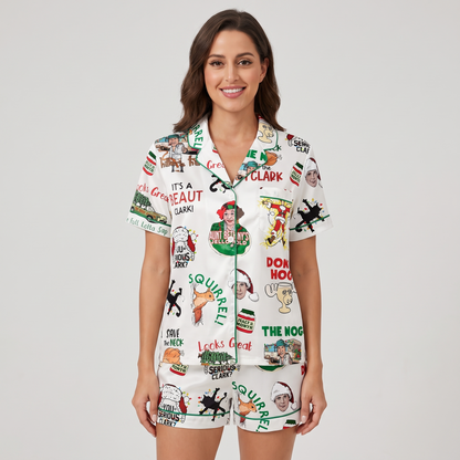 It's A Beaut, Clark Inspired Women's Pajama Set - short sleeve and shorts
