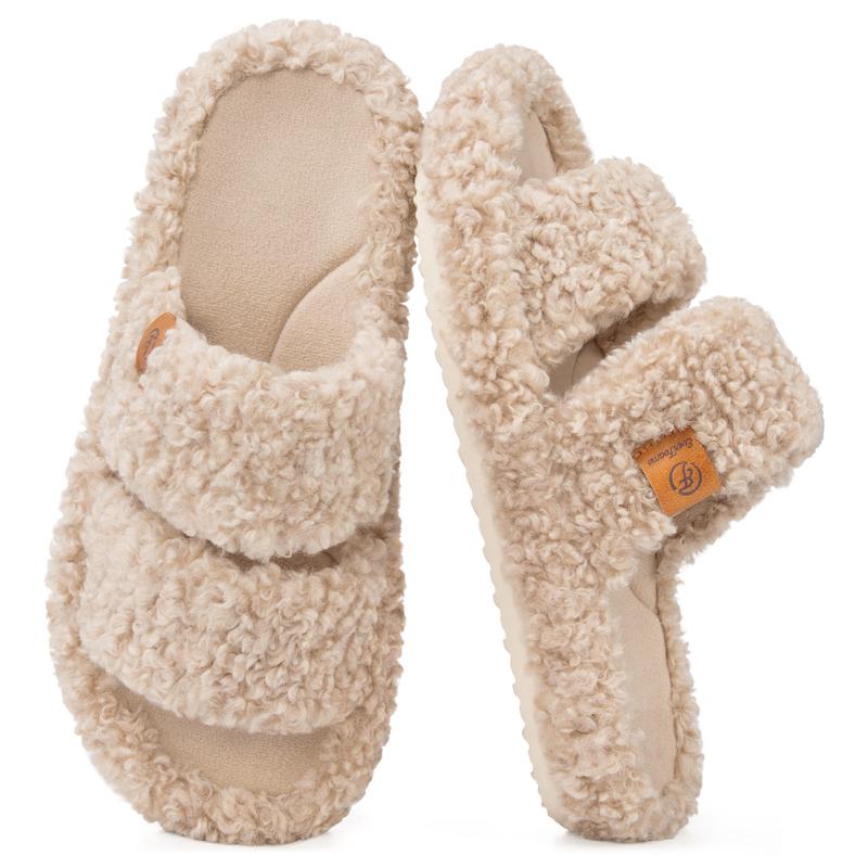 CozyGirl Women's Fuzzy Memory Foam Slides