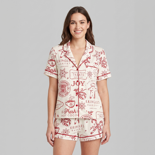 North Pole Bakery Women's Pajama Set - short sleeve and shorts