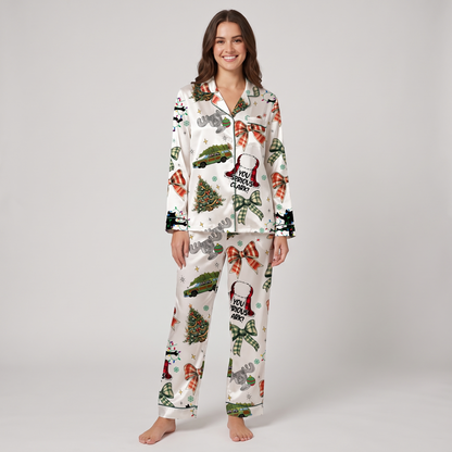 Coquette Clark Inspired Women's Pajama Set - long sleeve and pants