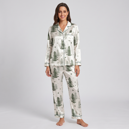 Sparkle Pines Women's Pajama Set - long sleeve and pants