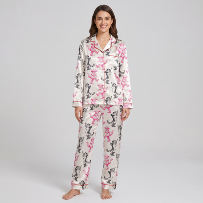 Cowgirl Kittens Women's Pajama Set - long sleeve and pants