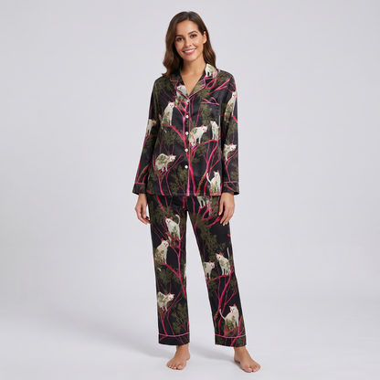 Branch Climbing Cats Women's Pajama Set - long sleeve and pants