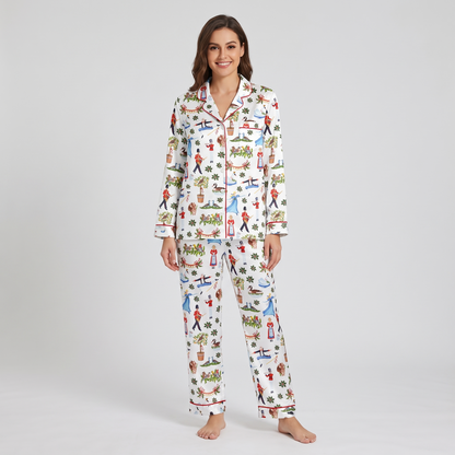 Twelve Days Characters Women's Pajama Set - long sleeve and pants