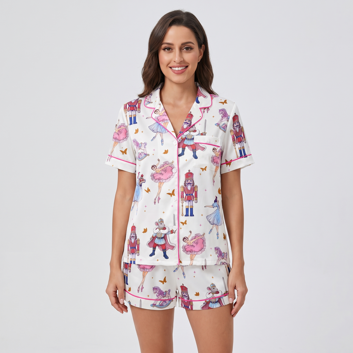 Waltz Of The Flowers Ballet Women's Pajama Set - short sleeve and shorts