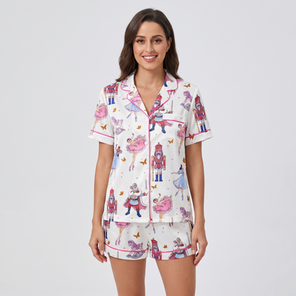 Waltz Of The Flowers Ballet Women's Pajama Set - short sleeve and shorts