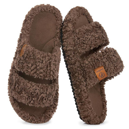 CozyGirl Women's Fuzzy Memory Foam Slides