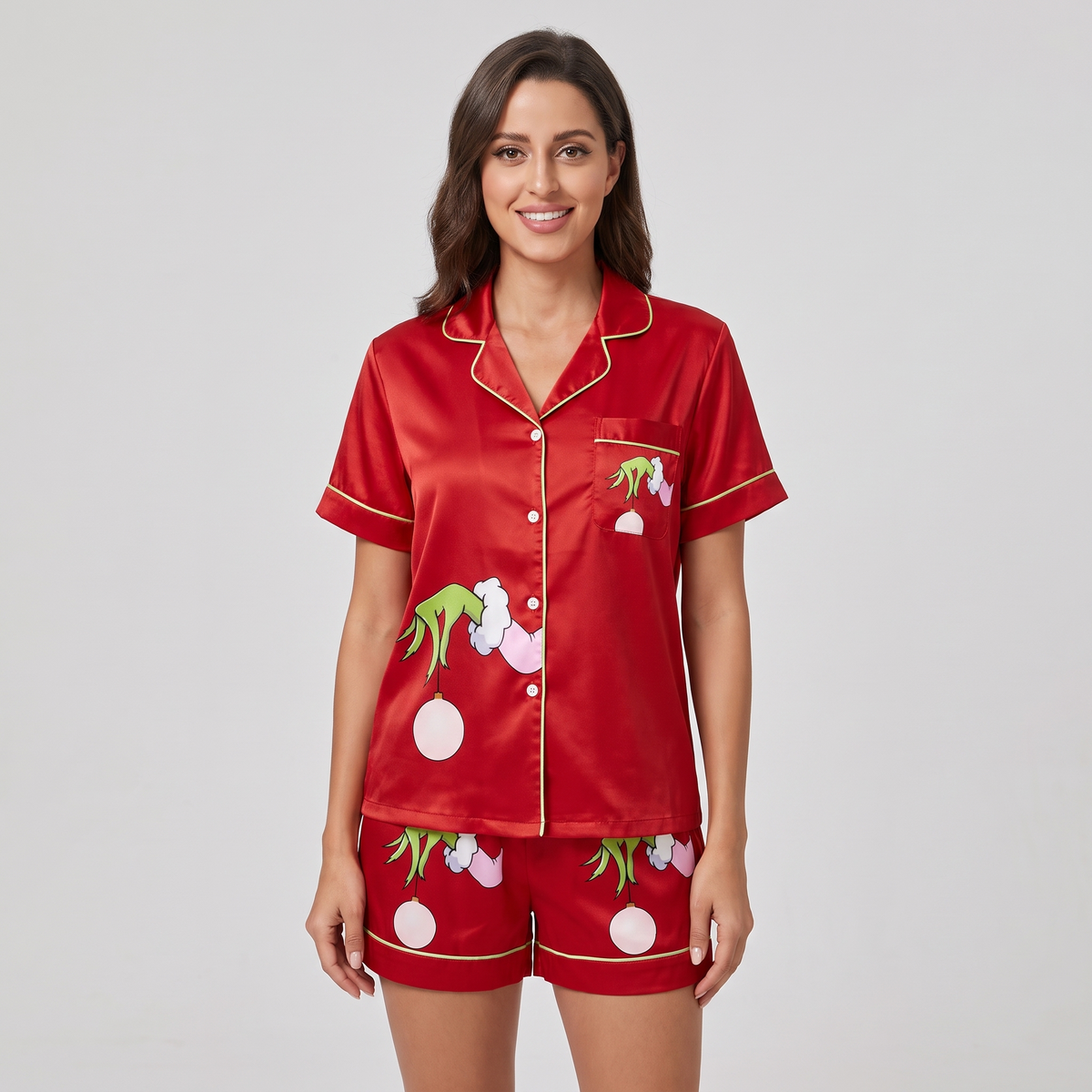 Pink Mean One Inspired Women's Pajama Set - Red