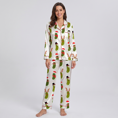 Most Dill-ightful Time Of The Year Women's Pajama Set - long sleeve and pants
