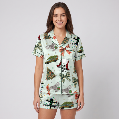 Coquette Clark Inspired Women's Pajama Set - Green