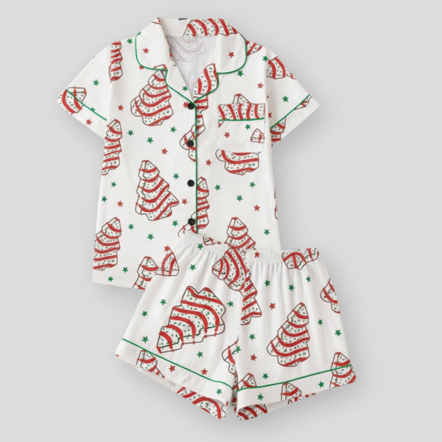 Christmas Tree Cake Inspired Women's Pajama Set