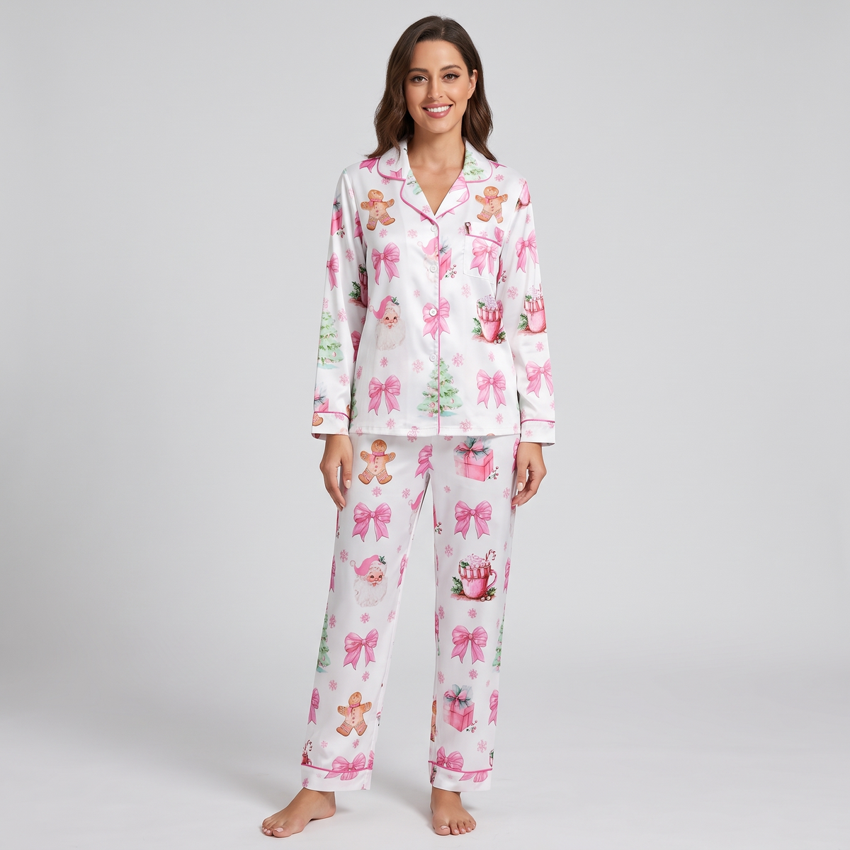 Cookies For Santa Women's Pajama Set - long sleeve and pants