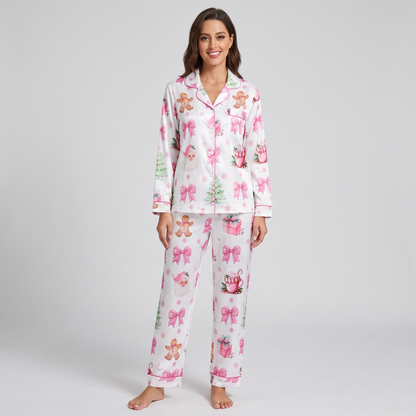 Cookies For Santa Women's Pajama Set - long sleeve and pants