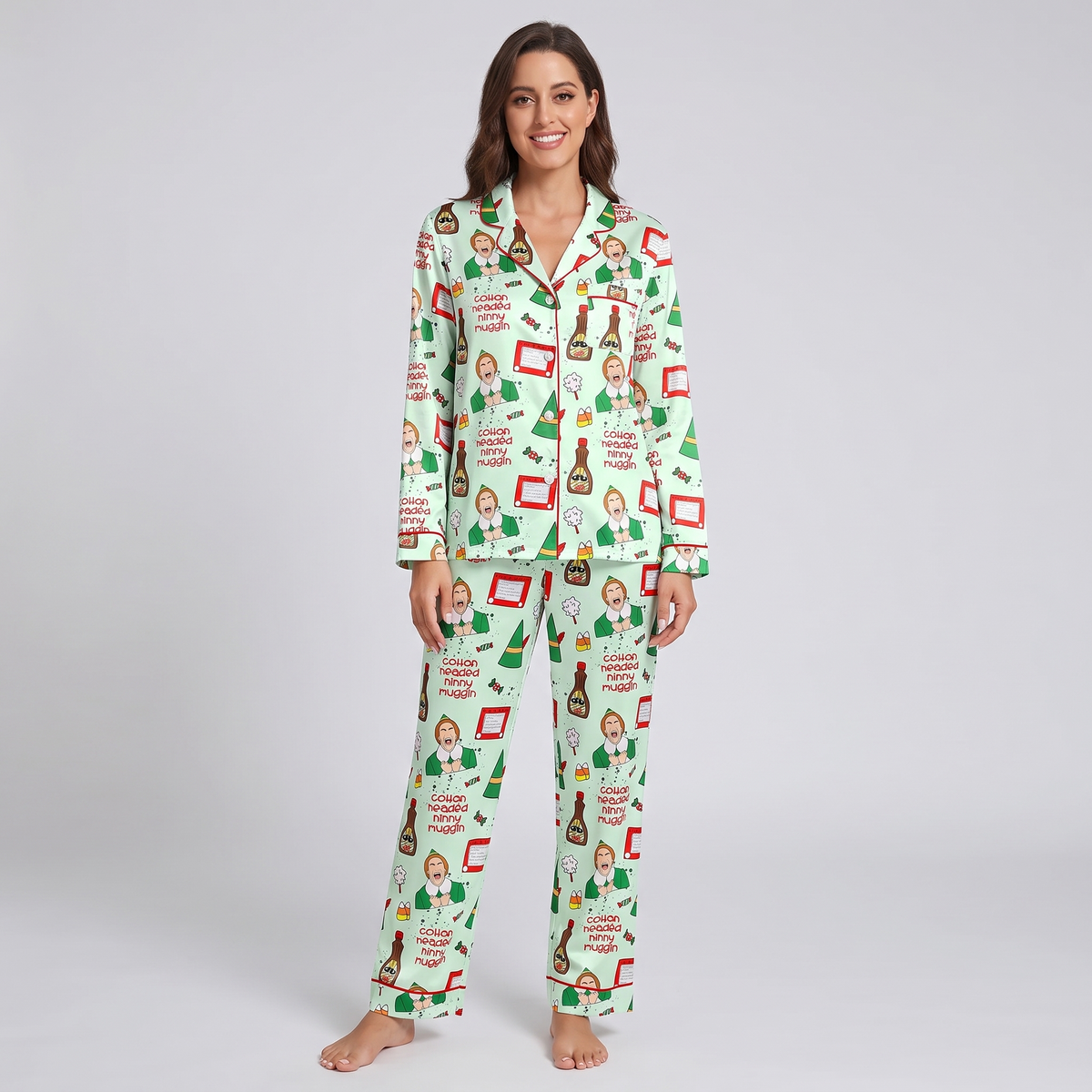 Cotton-Headed Ninny Muggins Inspired Women's Pajama Set - long sleeve and pants