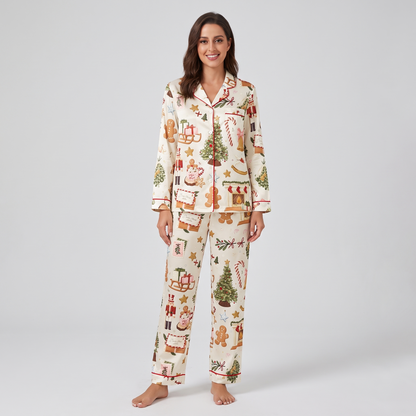 Nutcracker Fireside Women's Pajama Set - long sleeve and pants
