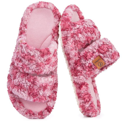CozyGirl Women's Fuzzy Memory Foam Slides