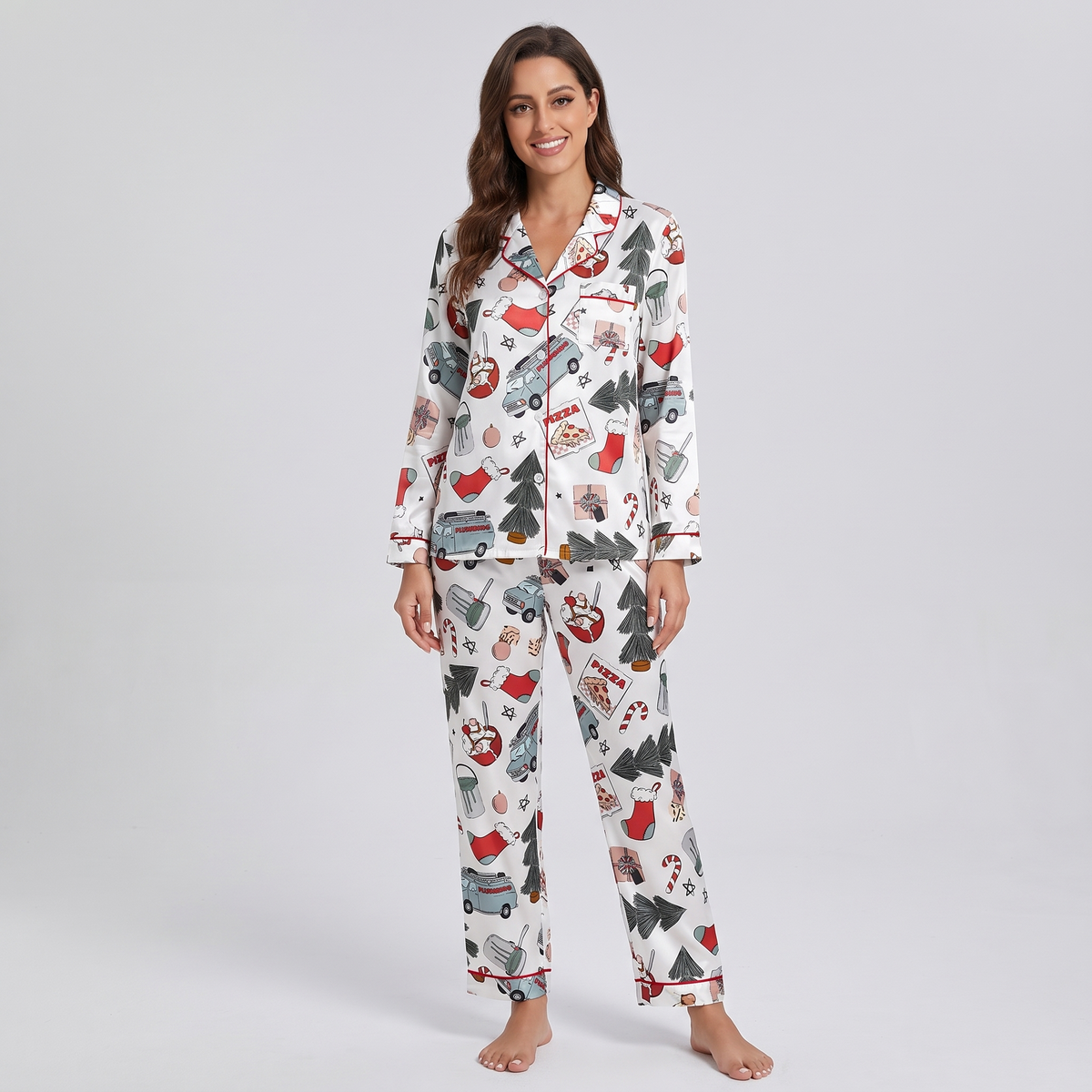 Keep The Change Inspired Women's Pajama Set - long sleeve and pants