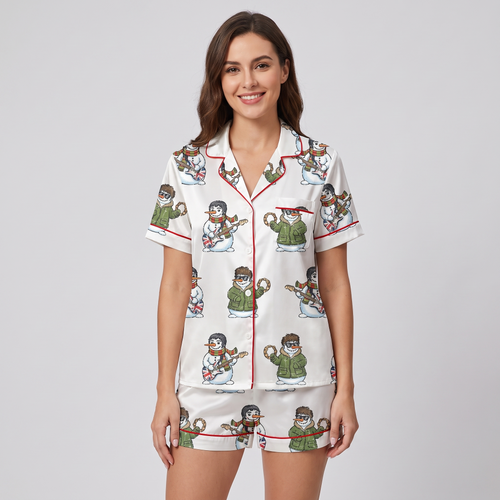 Snowasis Women's Pajama Set - short sleeve and shorts