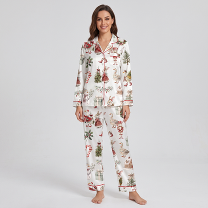 Bunny & Goose Wonderland Women's Pajama Set - long sleeve and pants