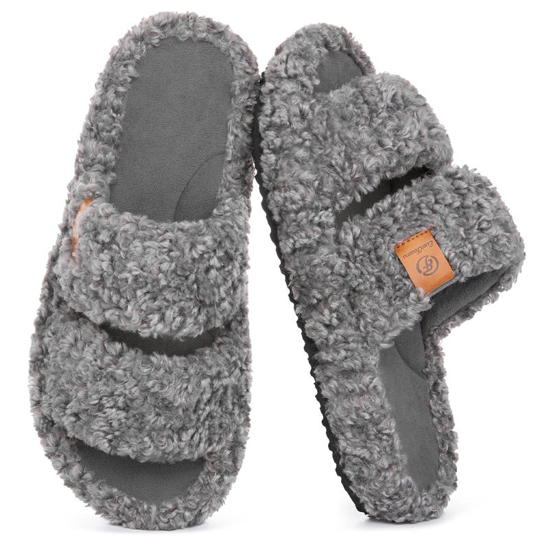 CozyGirl Women's Fuzzy Memory Foam Slides