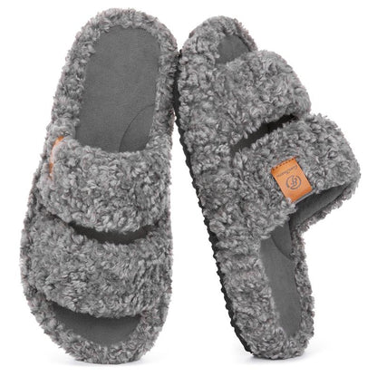 CozyGirl Women's Fuzzy Memory Foam Slides