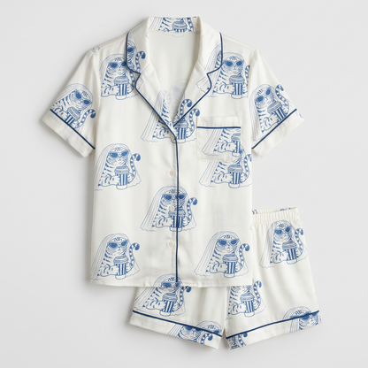 Bridal Veil Cats Women's Pajama Set - flat lay