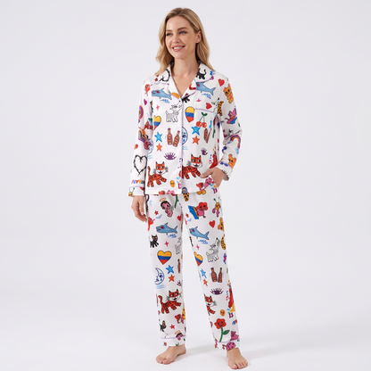 Bonito Days Women's Pajama Set - long sleeve and pants