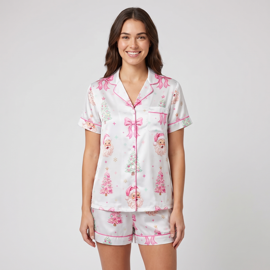 Tis The Coquette Season Women's Pajama Set - short sleeve and shorts