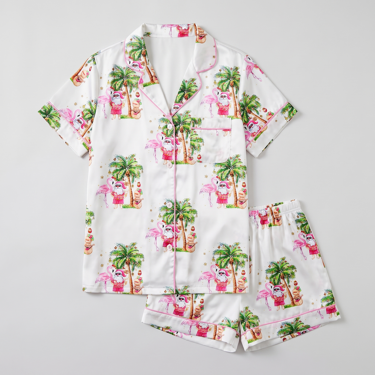 Merry Beachmas Women's Pajama Set - flat lay