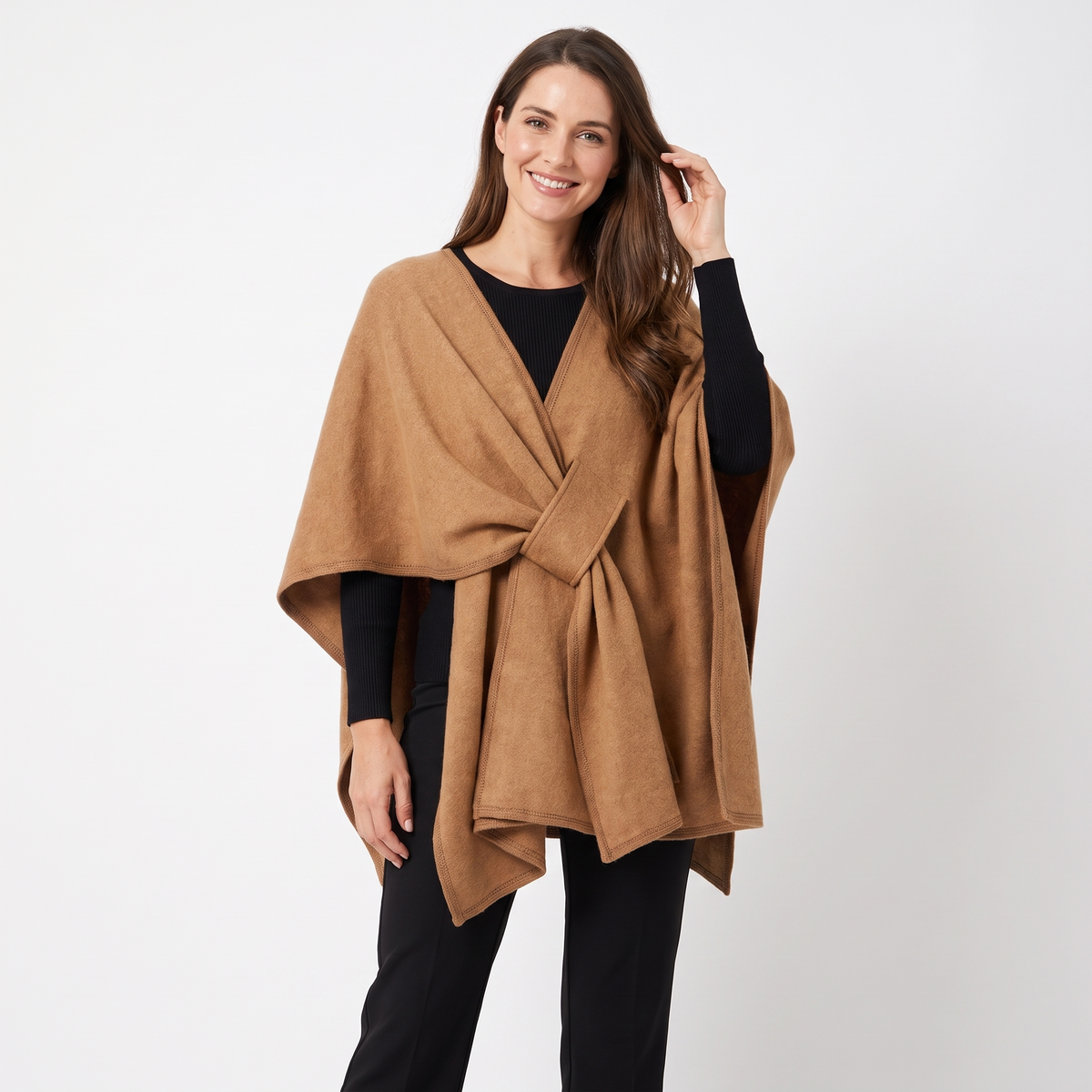 Pull-Through Wrap Women's Shawl Cape
