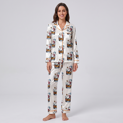 Snowmen On The Rocks Women's Pajama Set - long sleeve and pants