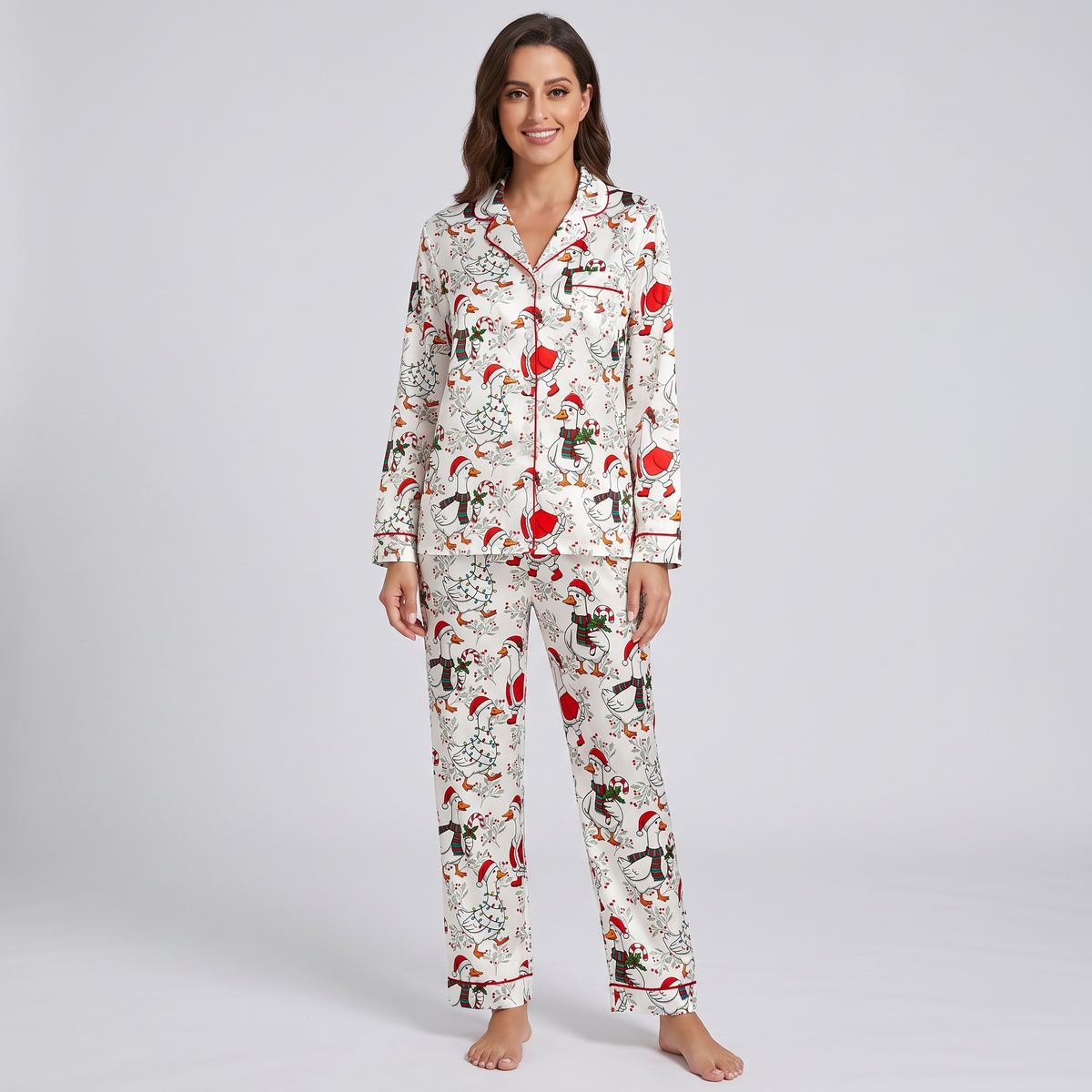 Honk If You're Merry Women's Pajama Set - long sleeve and pants
