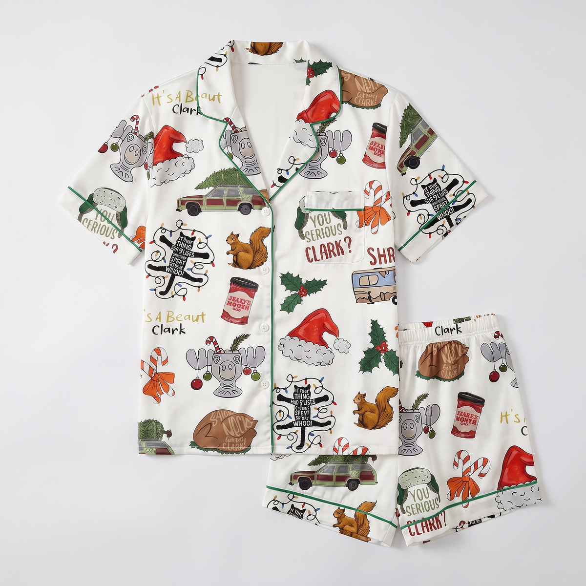 Hap-Hap-Happiest Christmas Inspired Women's Pajama Set - flat lay