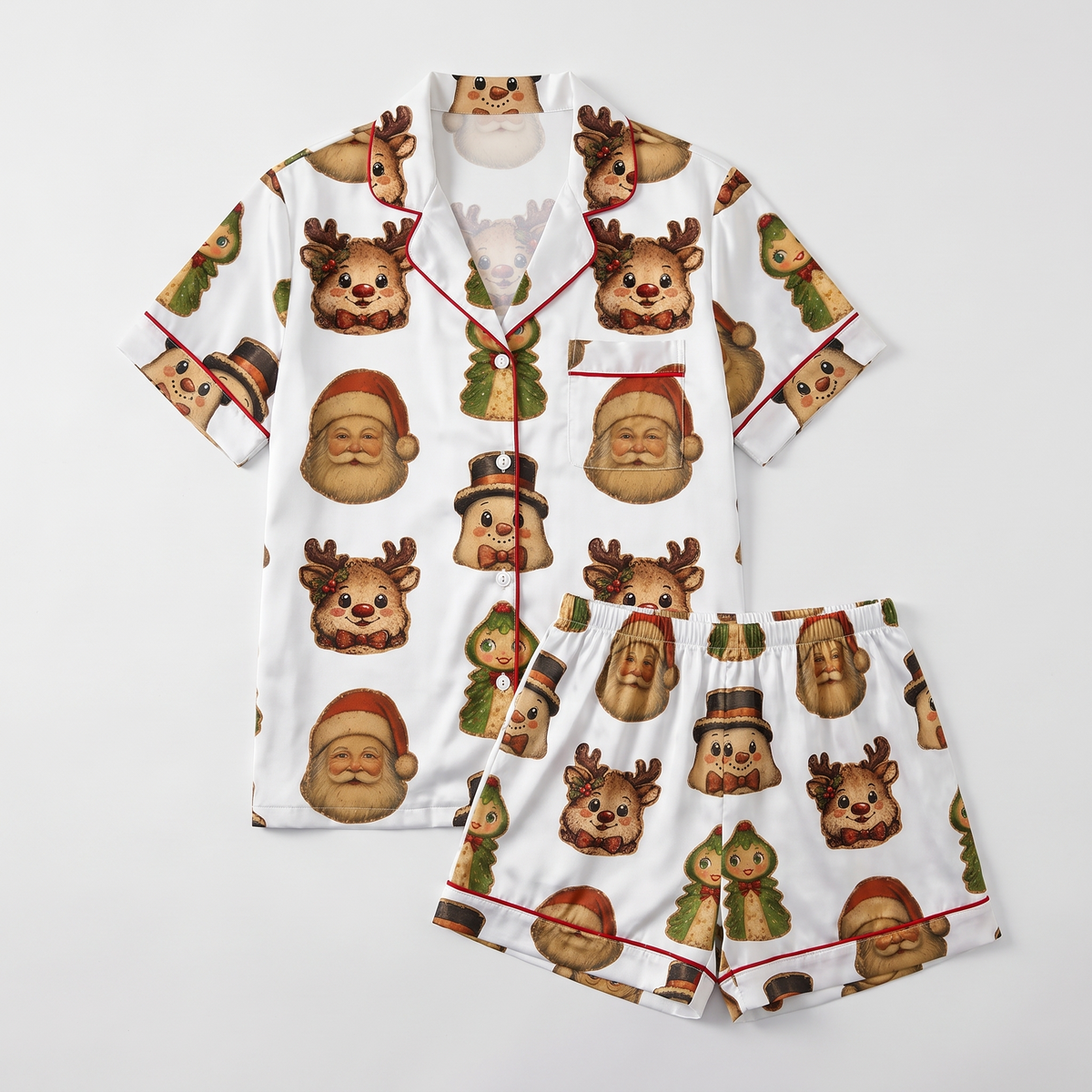 Merry Christmas Cuties Women's Pajama Set - flat lay