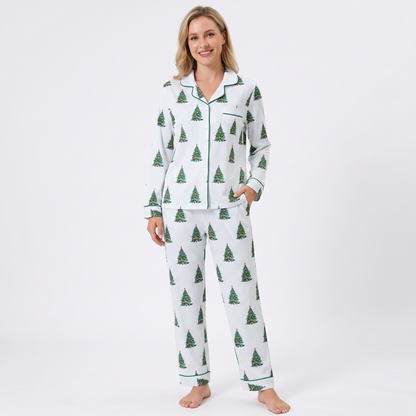 Pinstripe Pines Women's Pajama Set - long sleeve and pants